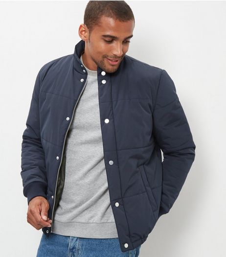 Navy Quilted Jacket | New Look