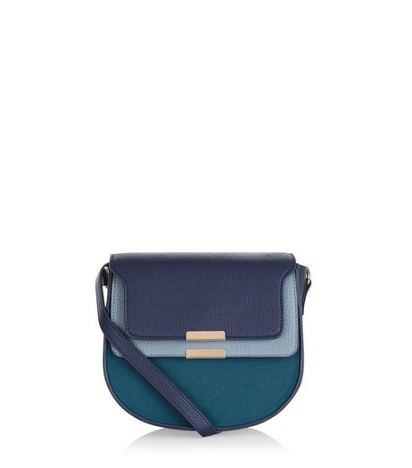 Blue Colour Block Shoulder Bag | New Look