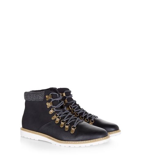 Black Lace Up Ankle Boots | New Look