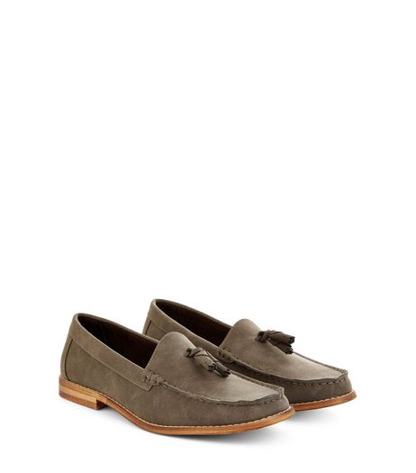 Brown Suedette Tassel Front Loafers | New Look