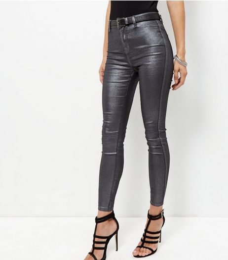 Black Coated Supersoft Skinny Jeans | New Look