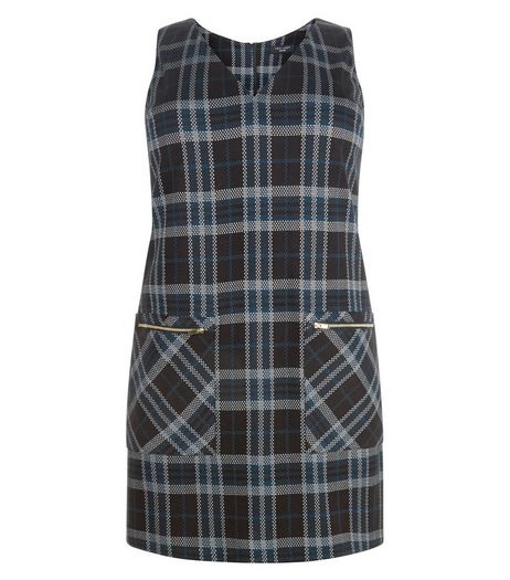 Curves Green Check Tunic Dress | New Look