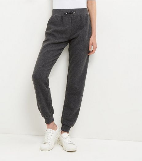 Dark Grey Brushed Joggers | New Look