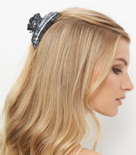 Dark Grey Pearl Bulldog Clip | New Look