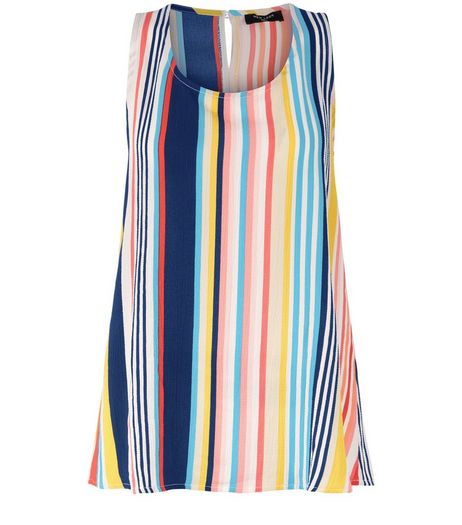Tall Multicoloured Stripe Shell Top | New Look