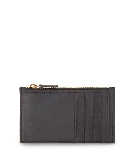 Black Zip Top Cardholder | New Look