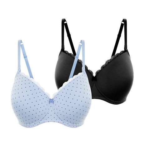 Maternity Blue Dot Print Nursing Bra | New Look