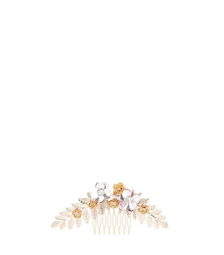 Gold Sequin Leaf Hair Slide | New Look