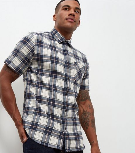 Cream Check Short Sleeve Shirt | New Look