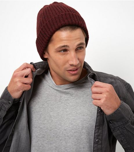 Red Ribbed Beanie Hat | New Look