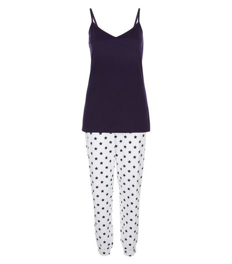 Navy Star Print Pyjama Set | New Look
