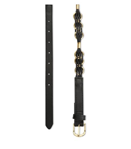 Black Ring Rope Skinny Waist Belt | New Look
