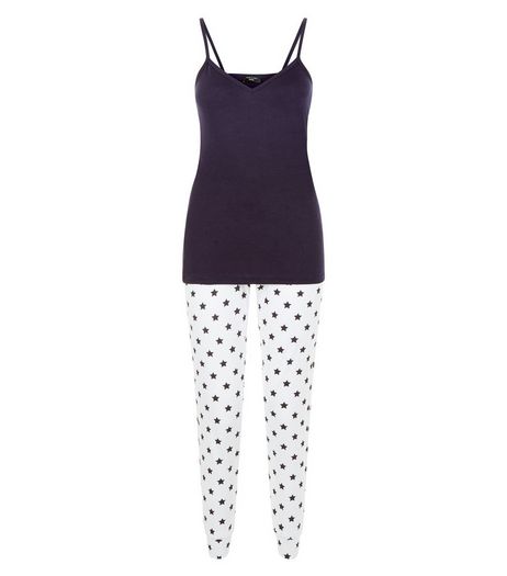 Petite Navy Star Print Pyjama Set | New Look