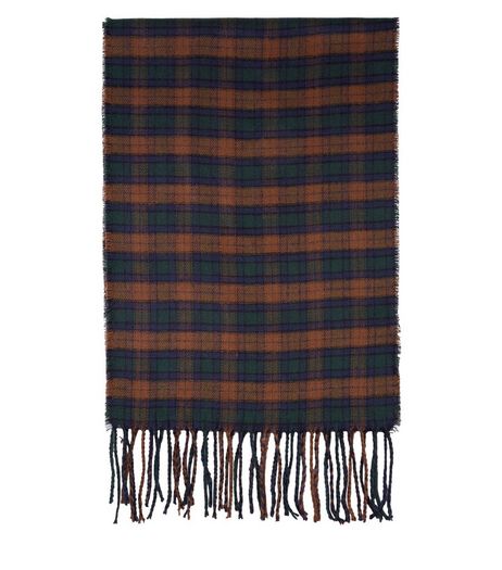 Blue Check Tassel Hem Woven Scarf | New Look