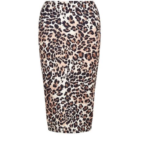Brown Animal Print Pencil Skirt | New Look