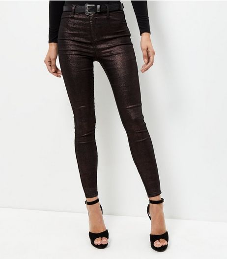 Bronze Coated Supersoft Skinny Jeans | New Look