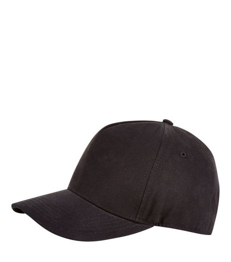 Black Cotton Cap | New Look