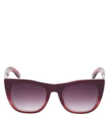 Burgundy Retro Sunglasses | New Look