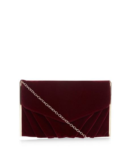 Red Velvet Clutch | New Look