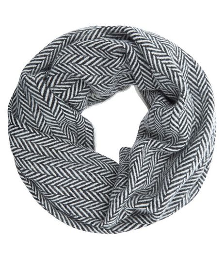 Dark Grey Herringbone Snood | New Look
