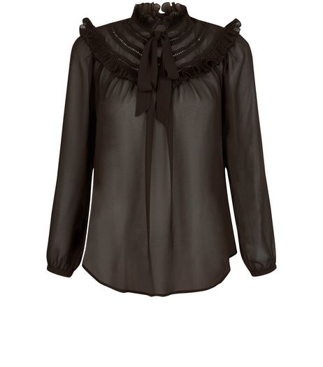 Blue Vanilla Black Pussybow Blouse | New Look