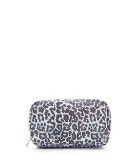 Black Leopard Print Cosmetic Bag | New Look