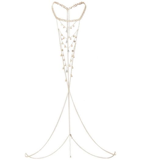 Gold Disc Ball Bodychain | New Look