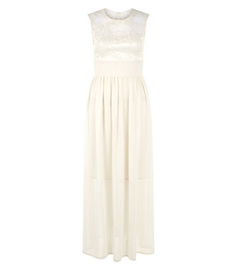 Mela Cream Lace Sleeveless Maxi Dress | New Look