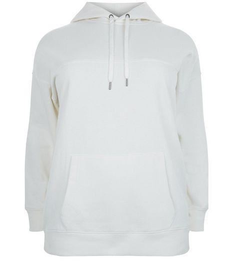 Curves Cream Oversized Hoodie | New Look