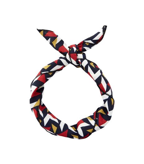 Red Geo Print Bandana | New Look