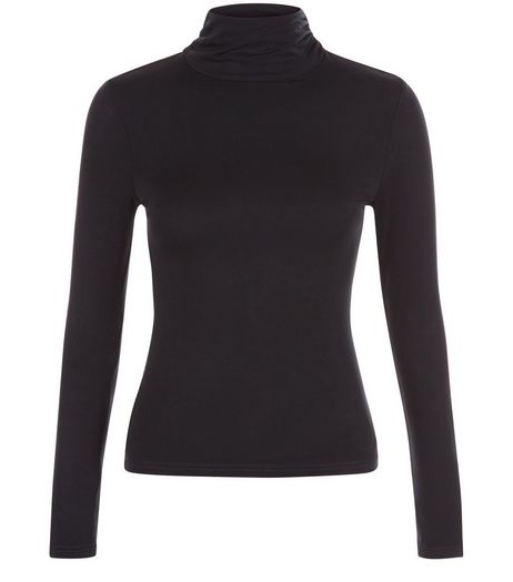 Petite Black Turtle Neck Top | New Look