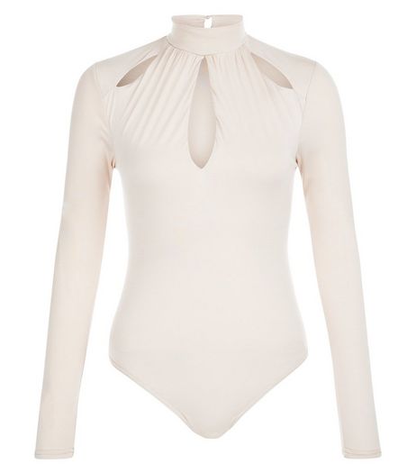 Cream Cut Out Long Sleeve Bodysuit | New Look