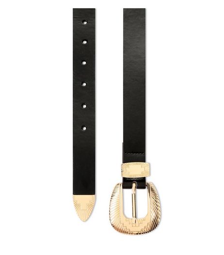 Black Western Buckle Belt | New Look