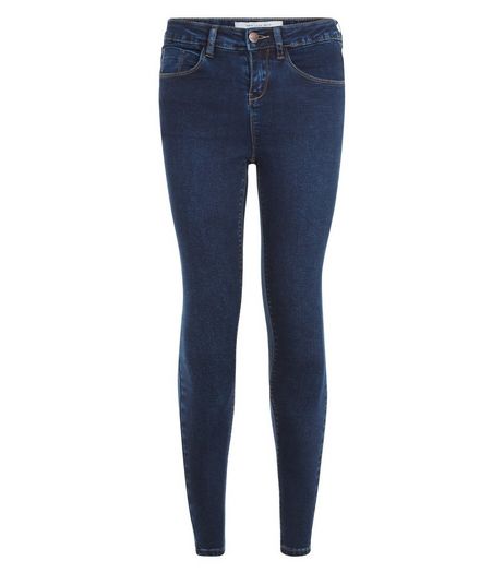 Petite Blue Denim Supersoft Super Skinny Jeans | New Look