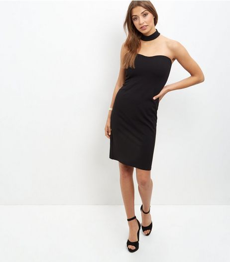 Black Choker Bodycon Midi Dress | New Look