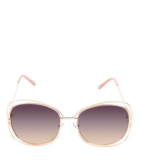 Gold Clear Frame Sunglasses | New Look