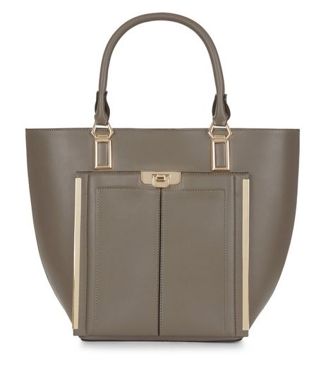 Mink Leather-Look Tote Bag | New Look