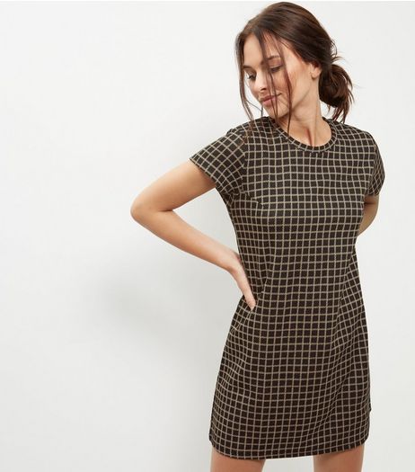 Blue Vanilla Black Check Tunic Dress | New Look