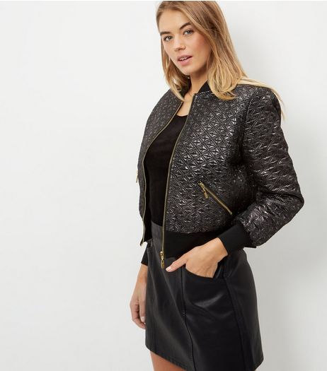 Blue Vanilla Jacquard Bomber Jacket | New Look