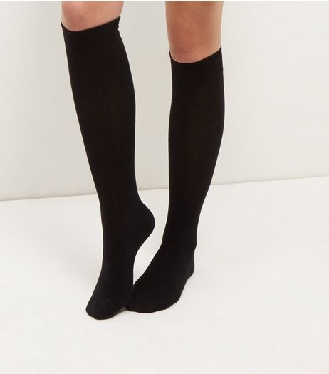 2 Pack Black Knee High Socks | New Look
