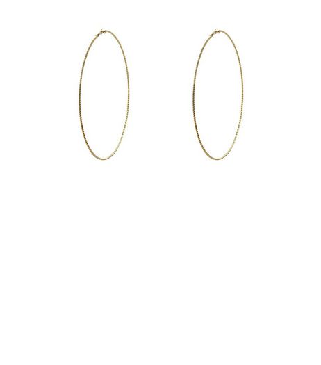 Gold Oversized Hoop Earrings | New Look