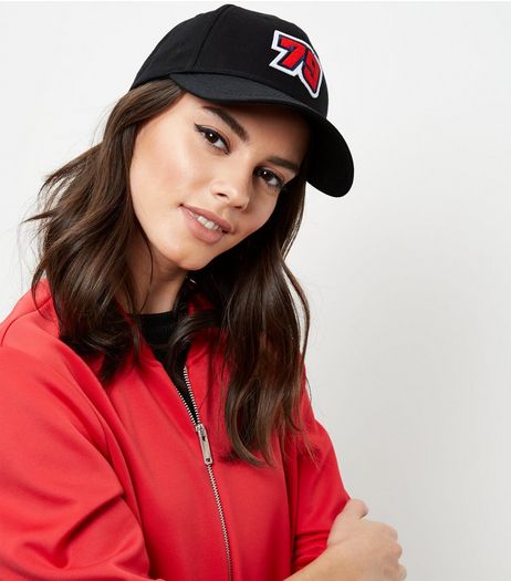 Black 79 Badge Baseball Cap | New Look