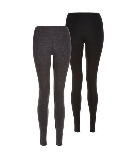 Teens 2 Pack Black and Grey Leggings | New Look