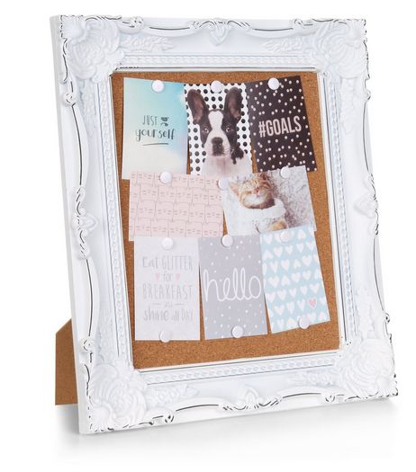 White Photo Frame Pin Board | New Look