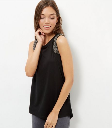 Anita and Green Embellished Trim Vest | New Look