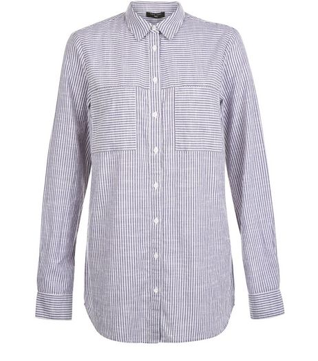 Tall Blue Stripe Long Sleeve Shirt | New Look
