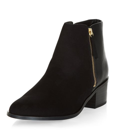 Black Comfort Suedette Ankle Boots | New Look