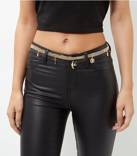 Gold Charm Chain Belt | New Look