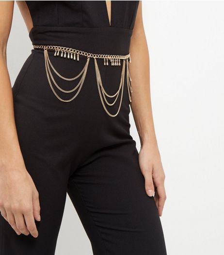 Gold Chain Drape Belt | New Look