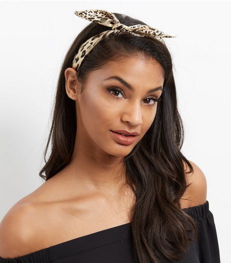 Brown Leopard Print Bandana | New Look